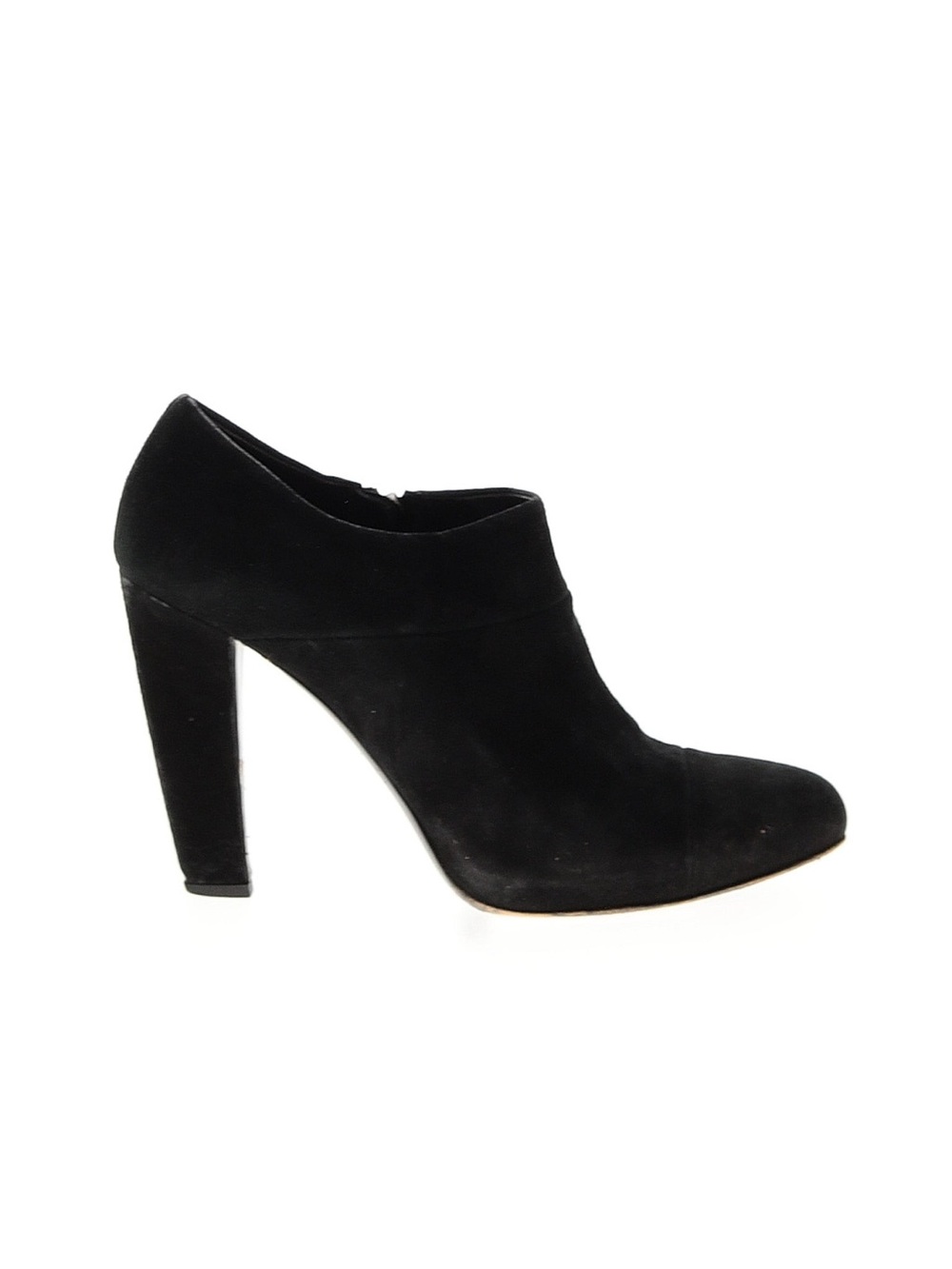 Prada Black Suede High Heel Ankle Pump